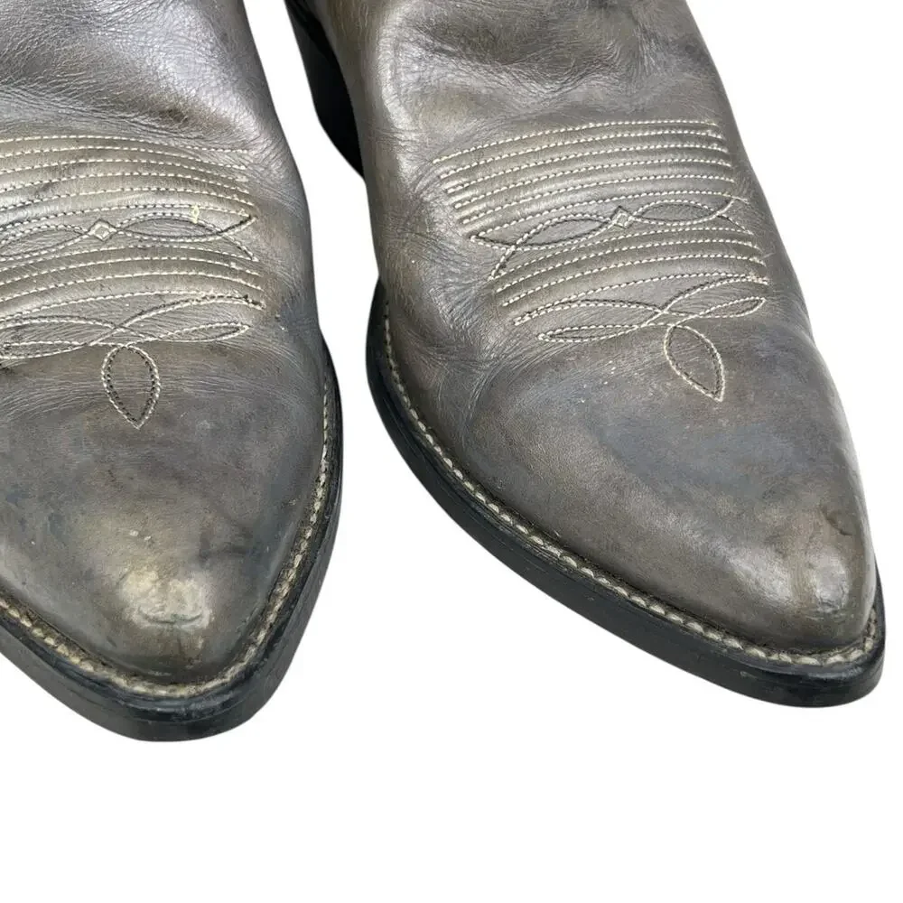 Vintage Acme Men's Green Grey Marbled Western Cowboy Boot Size US 10 D